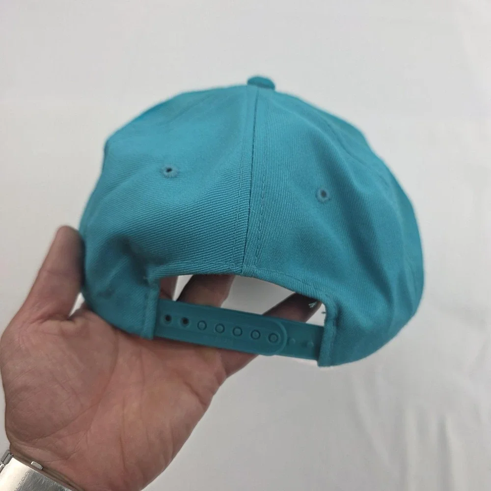 Vintage Florida Marlins Hat Cap Snap Back Mens One Size Teal MLB Baseball 90s